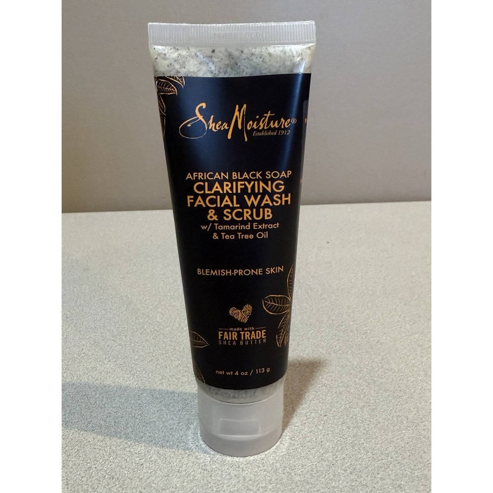 Clarifying Facial Wash Scrub With Tamarind Extract African Black Soap 4oz Sealed